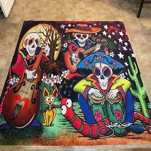 CafePress Day of the Dead Music art by Julie Shower Curtain